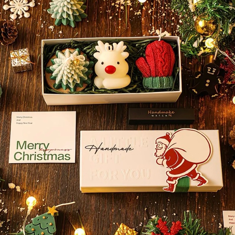 Festive Holiday Gift Set with Reindeer and Mittens